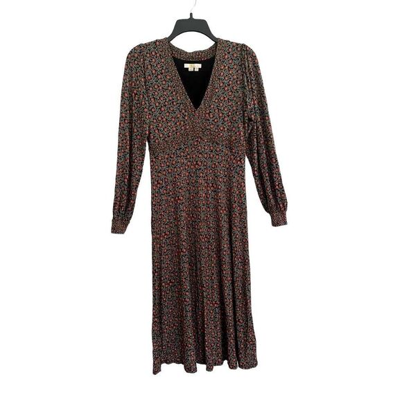 Boden Long Sleeve Empire Jersey Women's Tea Dress Multicolored Size 6R - Picture 1 of 6